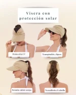 Visera con protección solar UV - UPF 50+/ tipo gorra